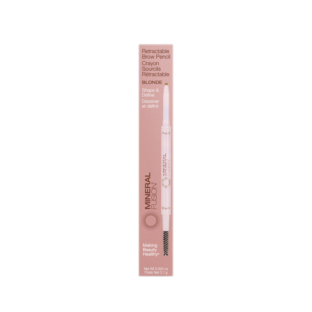 Mineral Fusion Retractable Brow Pencil, Blonde, 0.03 Oz
